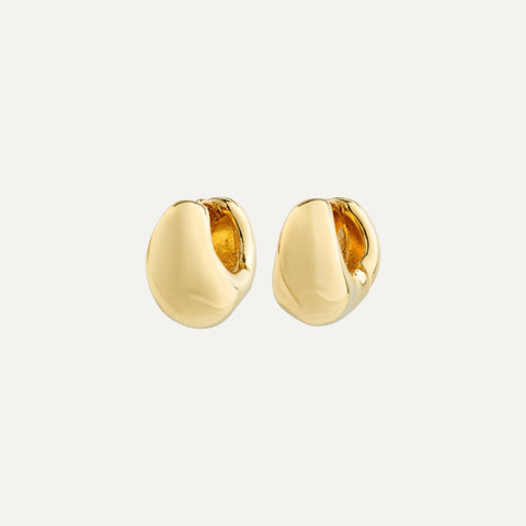 LIGHT recycled chunky earrings gold-plated