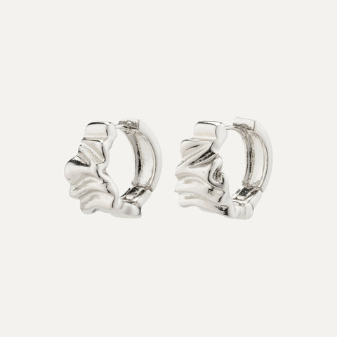 WILLPOWER recycled huggie hoop earrings silver-plated