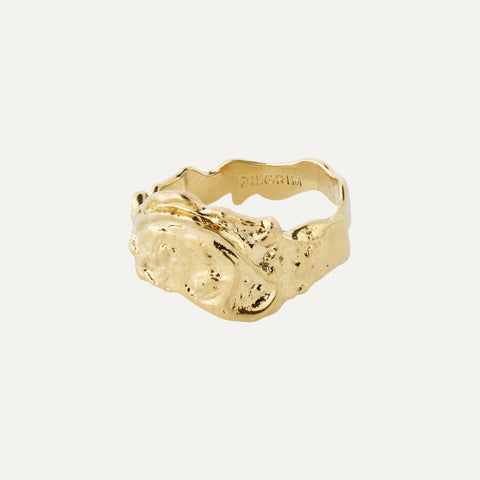 BLOSSOM organic shaped ring gold-plated