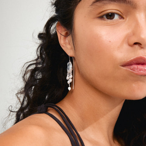 BREEZE chain earrings silver-plated