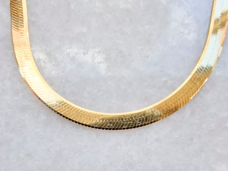 flat chain intemporal necklace gold plated 40cm
