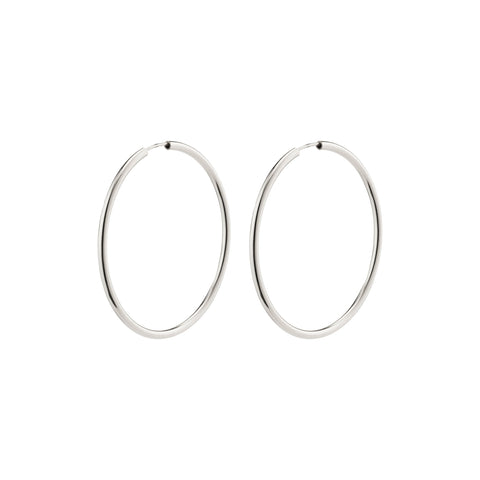 APRIL medium-size hoop earrings silver-plated