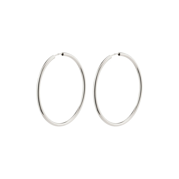 APRIL medium-size hoop earrings silver-plated