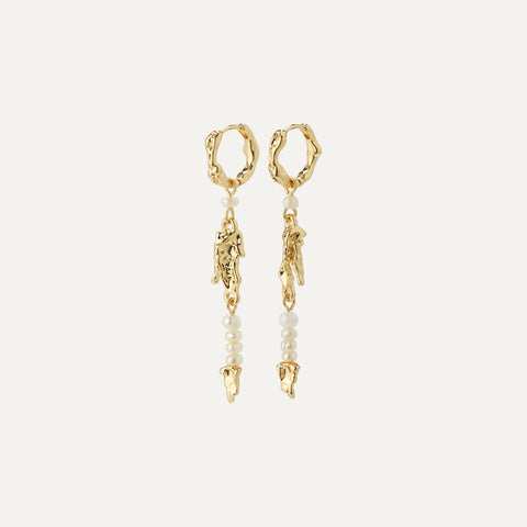 NIYA freshwater pearl earrings gold-plated
