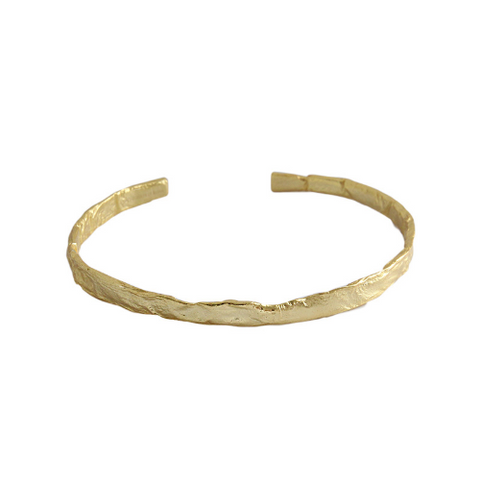 925 silver rustic bracelet gold plated