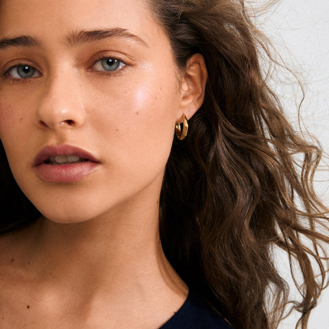 HARRISON hoops gold-plated