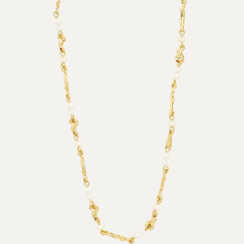 SLOAN pearl necklace gold-plated