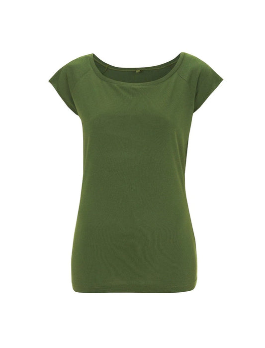 bamboo womens t-shirt leaf  green