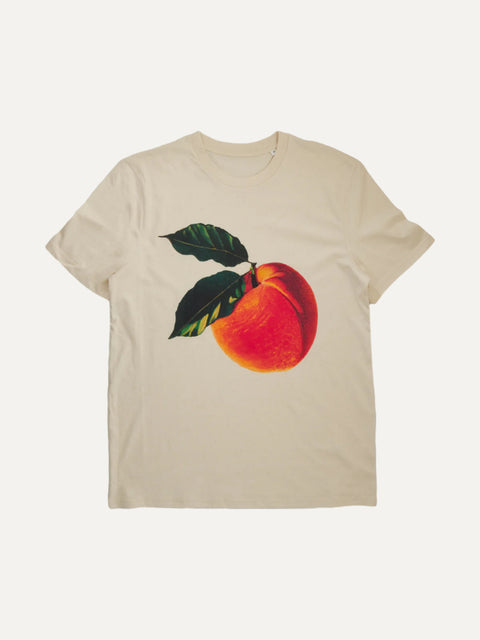 Peachy orange unisex natural raw t-shirt