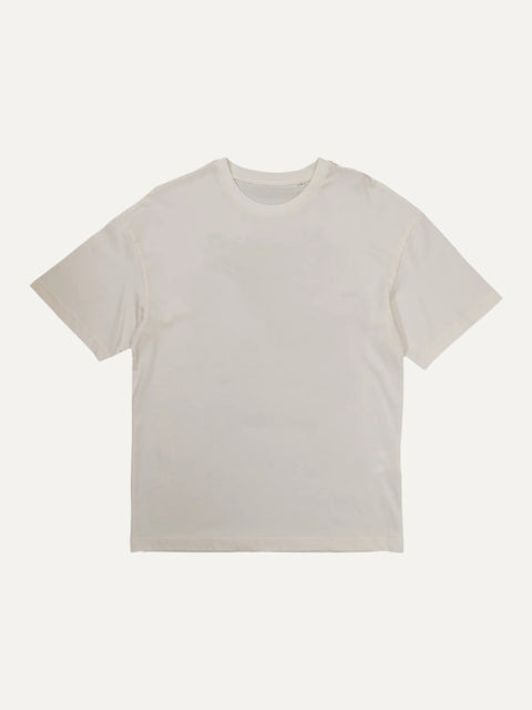 red dot logo oversized organic tee chaos and creativity