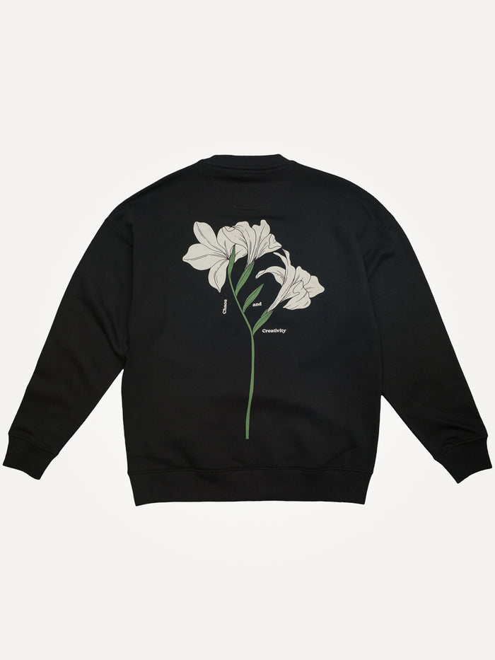 Chaos and Creativity Lilly black organic cotton sweater