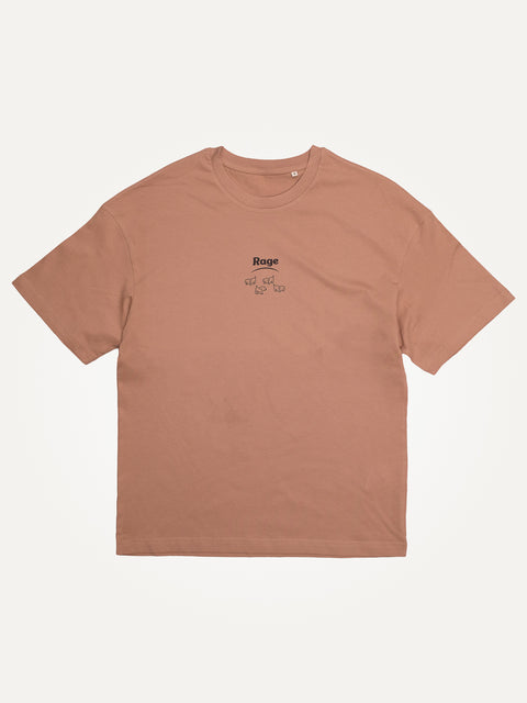 Rage puppies - unisex organic t-shirt in warm taupe