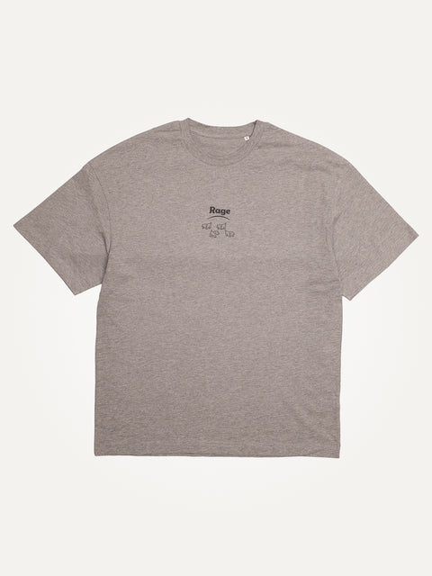 Rage puppies - unisex organic t-shirt in heather grey