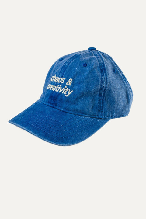 Chaos & Creativity logo hat - bright blue
