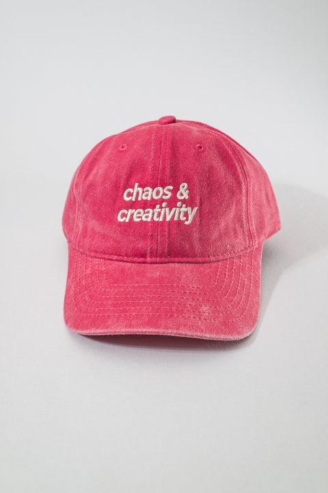 Chaos & Creativity logo hat - Bright red