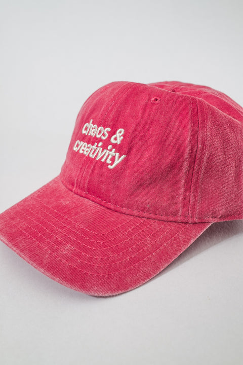 Chaos & Creativity logo hat - Bright red