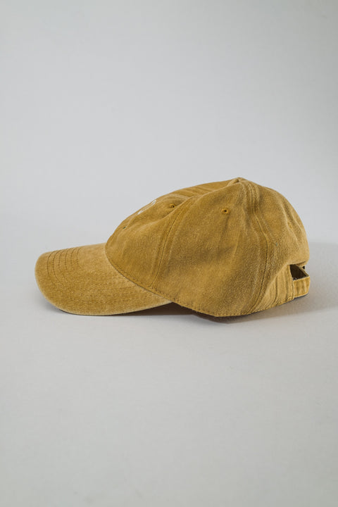 millennial holiday dad hat faded ocre