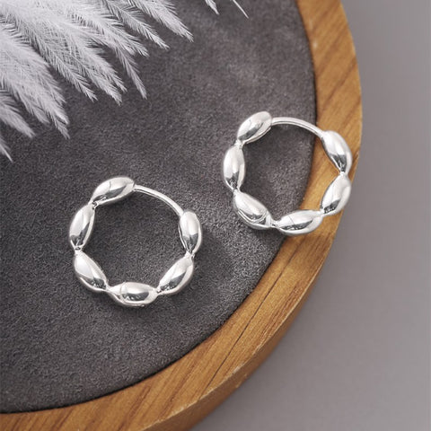 925 silver bubble hoops