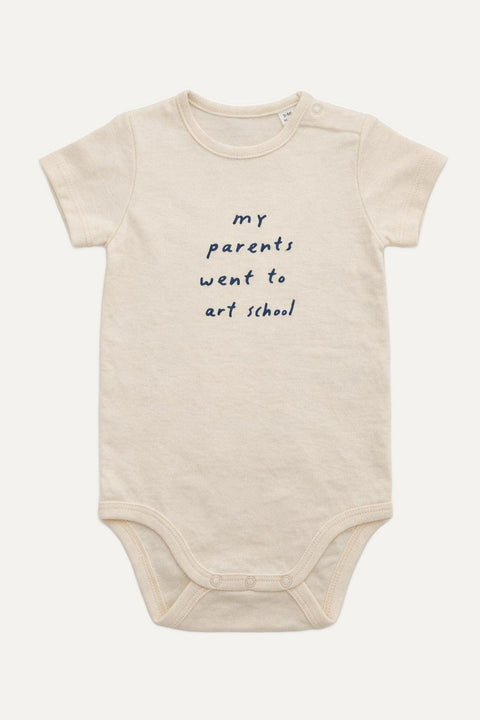 my parents went to art school romper organic cotton