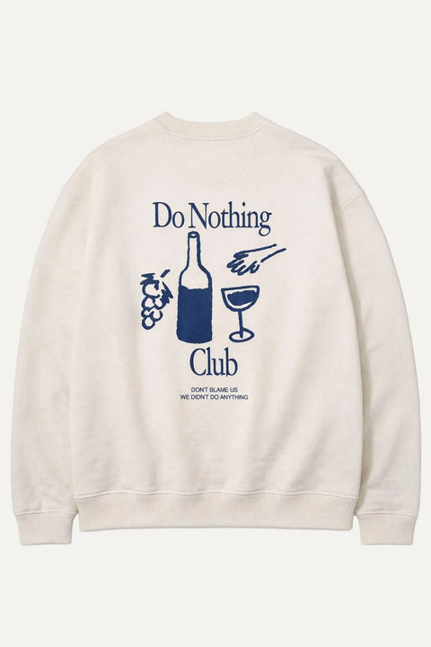 do nothing club sweater natural raw organic cotton