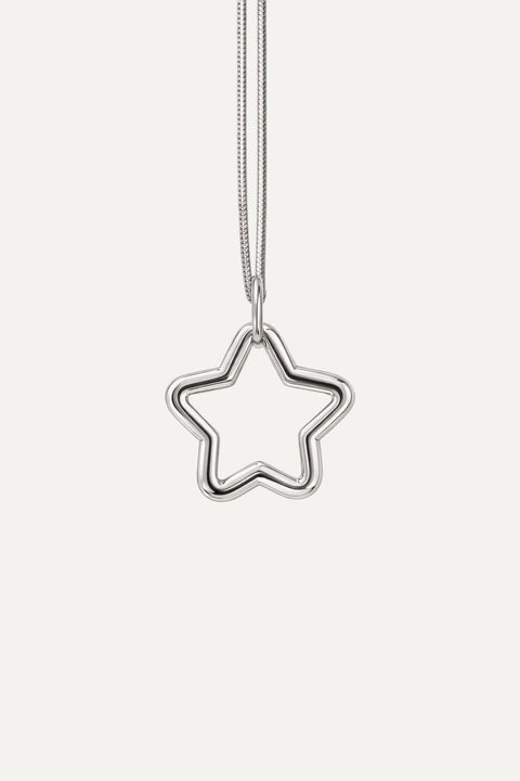 SILVER STAR necklace 925 silver and stainlessteel