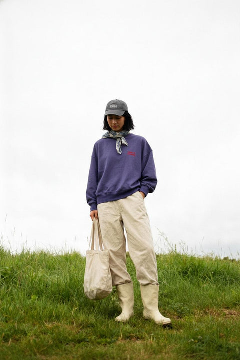 Chaos & Creativity purple REDwomens organic cotton sweater