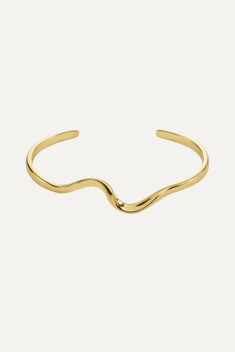 925 silver wave bracelet Gold plated
