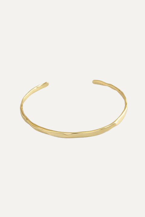 925 silver minimal organic shaped bracelet GOLD PLATED