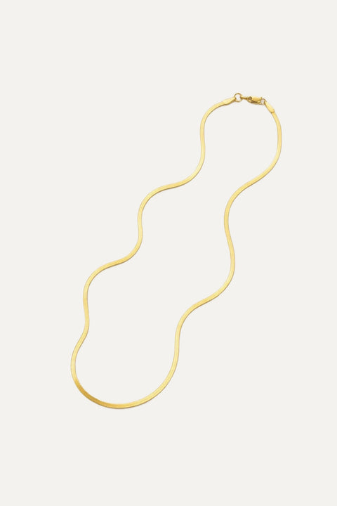 flat chain intemporal necklace gold plated 40cm