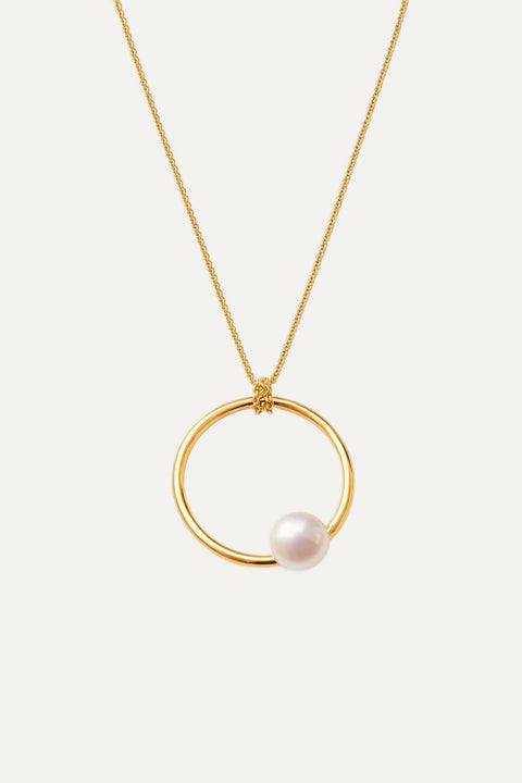 freshwater pearl on ring necklace
