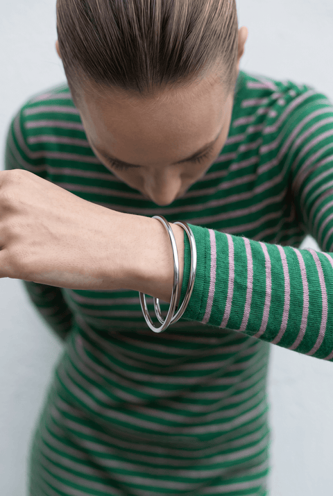 Stainless steel bracelet 3mm Silver Big