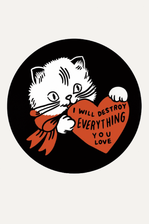 Destroy (Cat) Vinyl Sticker te koop bij Almost Summer Amsterdam 10086