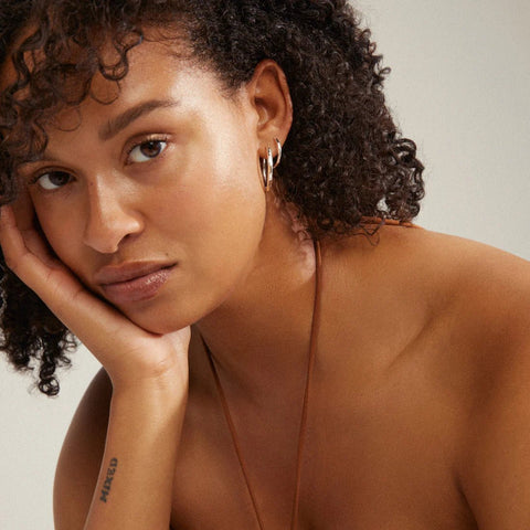 EVE hoop earrings 2-in-1 set silver-plated te koop bij Almost Summer Amsterdam 692316093