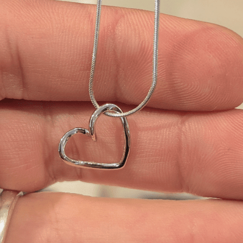 925 silver little hearth necklace