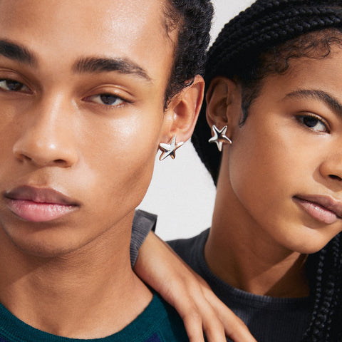 FORCE recycled earrings silver-plated te koop bij Almost Summer Amsterdam 132426023