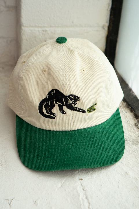 Frenemies (Cat & Frog) Two-Tone Corduroy Dad Hat