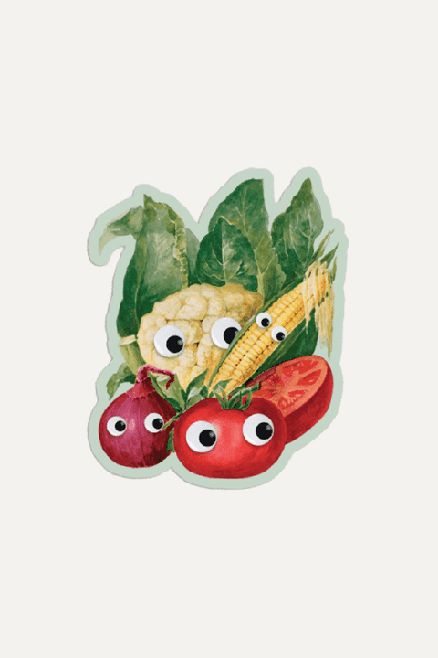 Googly Veg Vinyl Sticker te koop bij Almost Summer Amsterdam 10215