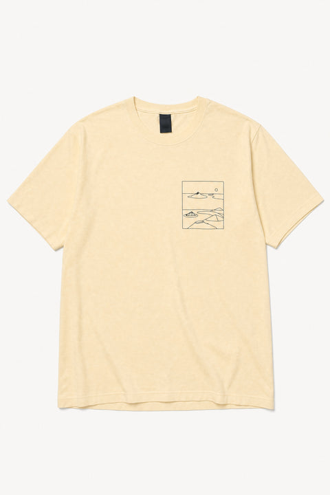 butter milk unisex washes t-shirt island lines