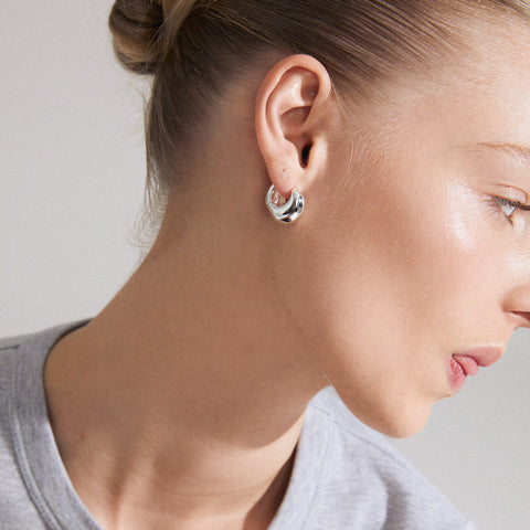 LIGHT recycled chunky earrings silver-plated te koop bij Almost Summer Amsterdam 112426003