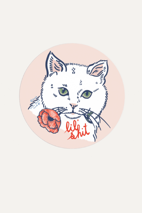 Lil Shit (Cat) Vinyl Sticker te koop bij Almost Summer Amsterdam 10340