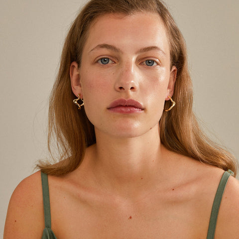 MOON recycled hoops gold-plated te koop bij Almost Summer Amsterdam 102412003