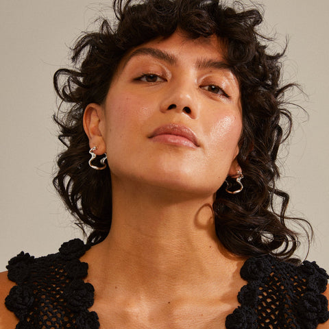 MOON recycled hoops silver-plated te koop bij Almost Summer Amsterdam 102416003