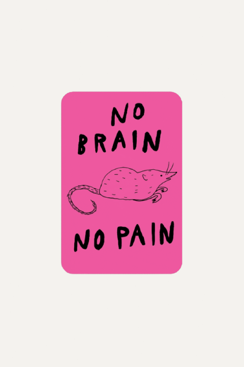 No Brain No Pain Vinyl Sticker te koop bij Almost Summer Amsterdam 10914