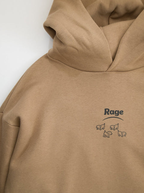 rage drop shoulder unisex organic cotton sweater driftwood brown te koop bij Almost Summer Amsterdam 10212
