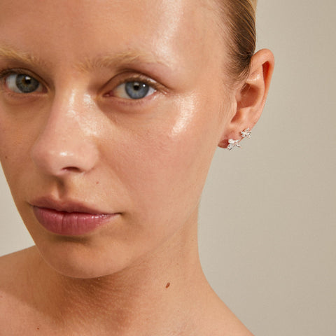 RIKO recycled earrings, 2-in-1 set, silver-plated te koop bij Almost Summer Amsterdam 652416013