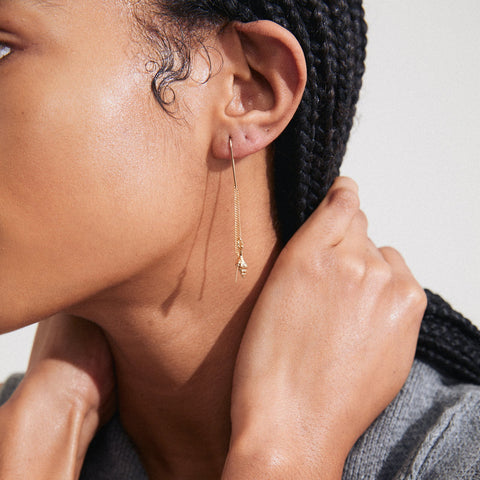 SEA recycled chain earrings gold-plated te koop bij Almost Summer Amsterdam 122422003