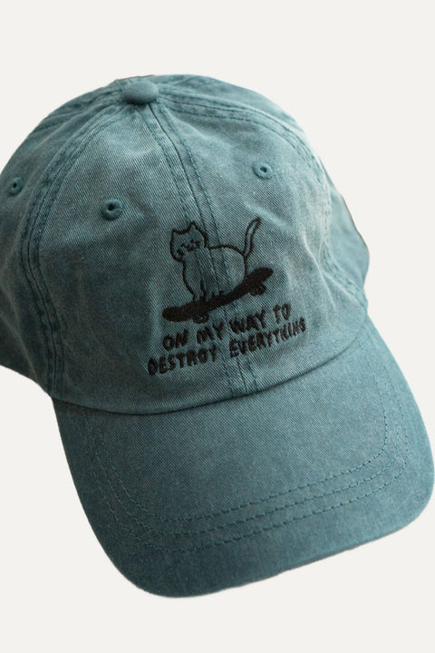 SK8 Cat Dad Hat Teal