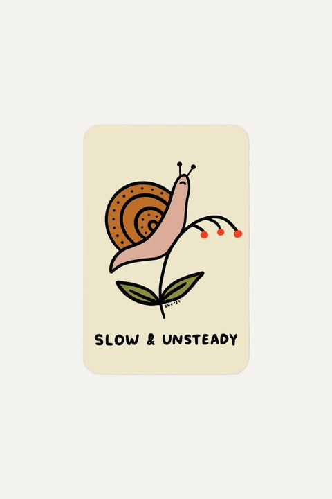 Slow and Unsteady Vinyl Sticker