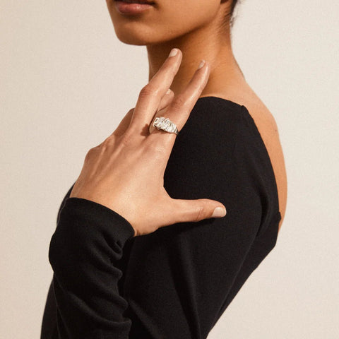 WILLPOWER recycled sculptural ring silver-plated te koop bij Almost Summer Amsterdam 122246004
