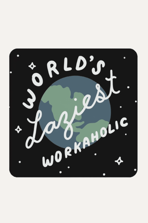Workaholic Vinyl Sticker te koop bij Almost Summer Amsterdam 10929